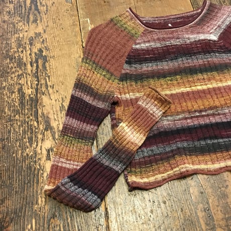 [USED] 秋色Short Knit Tops