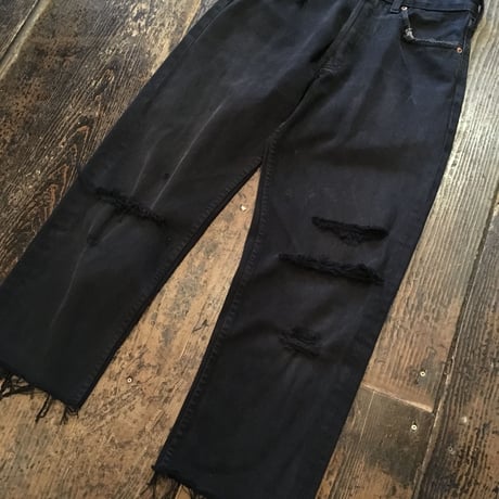 [USED] Levis 501 BLACK ダメージDENIM