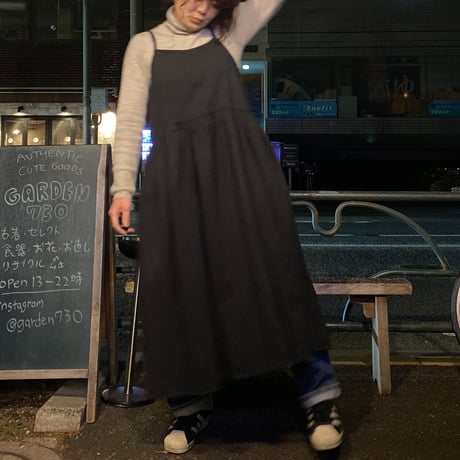 [USED] 黒ストラップワンピース