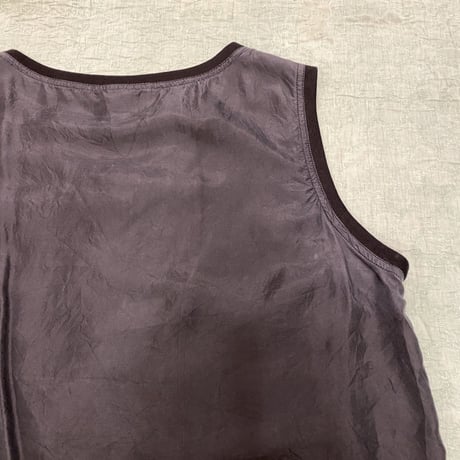 [USED] SILK ヘンリーネックノースリーブTOPS♡