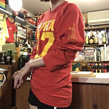 [USED]  80's  RUSSELL フットボールTee