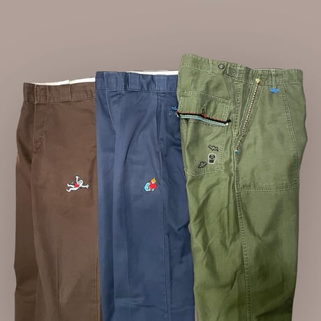 [BENICOTOY] 刺繍 PANTS