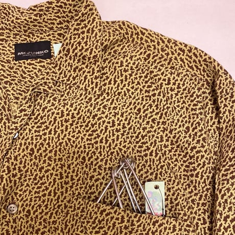 [USED]"Mr.JUNKO" レオパードレーヨンshirts🐆
