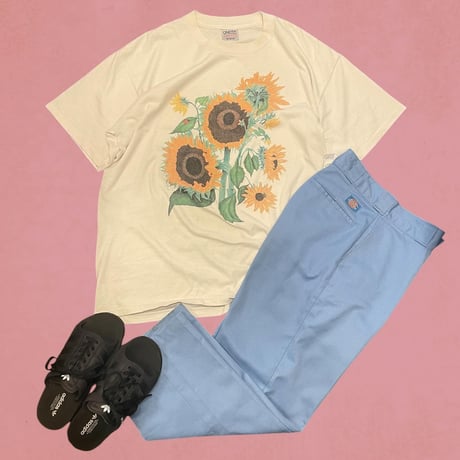 [USED]  90's  ONEITA "ひまわり" Tee