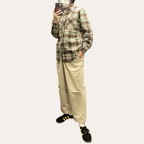 [USED] Brown Check🤎cotton shirt
