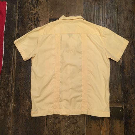 [USED] Pastel yellow キューバシャツ