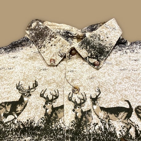 [USED] シカ柄🦌 B.D.シャツ