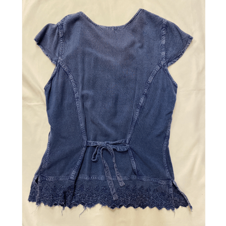 [USED]  レーヨン刺繍トップス