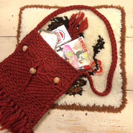 [USED] RED KNIT♡フリンジ ショルダー