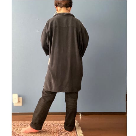 [USED] Two-tone SILK 開襟シャツ  🖤