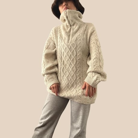 [USED] バニラビーンズ HALF ZIP ニット