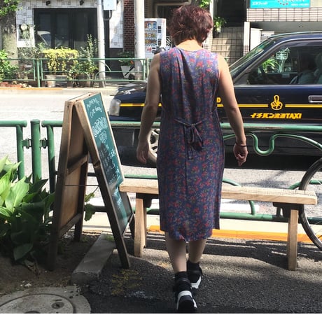 [USED]  花柄レーヨンワンピース