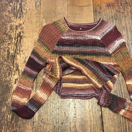 [USED] 秋色Short Knit Tops