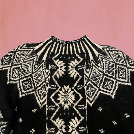 [USED]  ハイネックノルディック柄 KNIT
