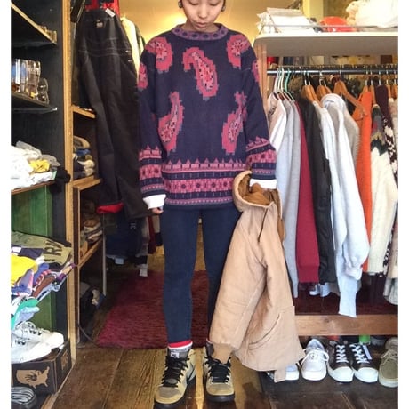[USED]  ペイズリー柄 KNIT