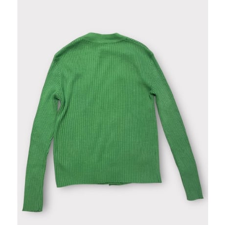 [USED] Green リブニットカーディガン🫛