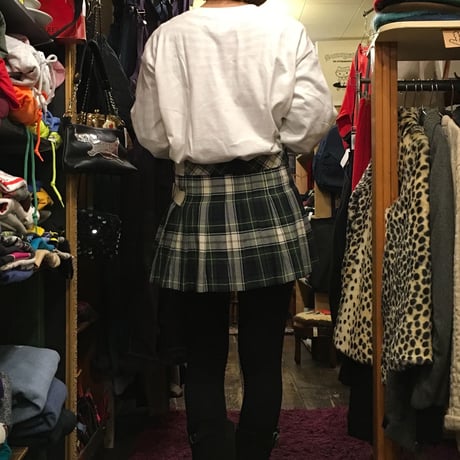 [USED] タータンチェックの巻きmini スカート
