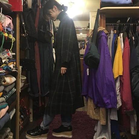 [USED] ショールカラー COTTON コート ダブルボタン♡