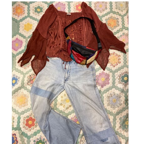 [USED]  INDIANレーヨンTOPS