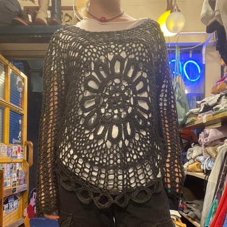[USED] CUTE🖤 クロシェニット BLACK
