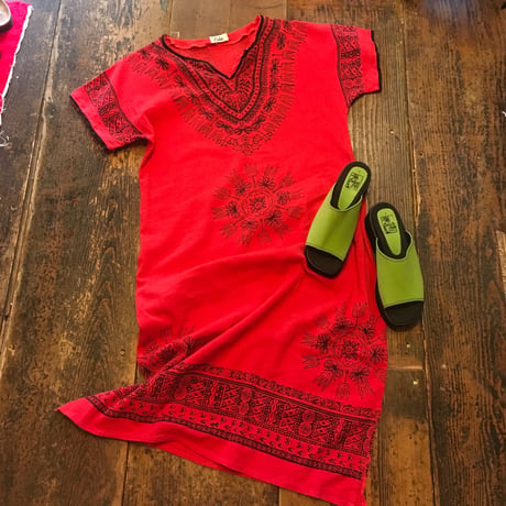 [USED] インド綿ワンピース