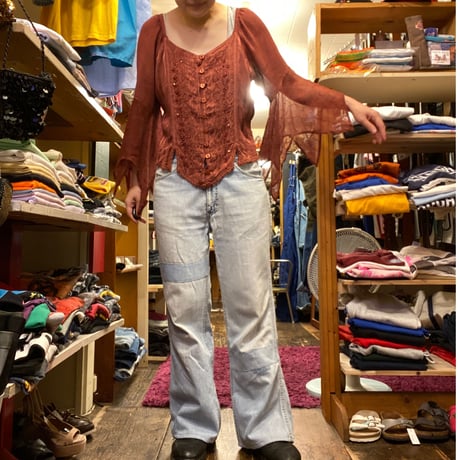 [USED]  INDIANレーヨンTOPS