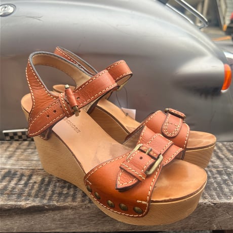 [USED] made in italy  ウッドソール サンダル