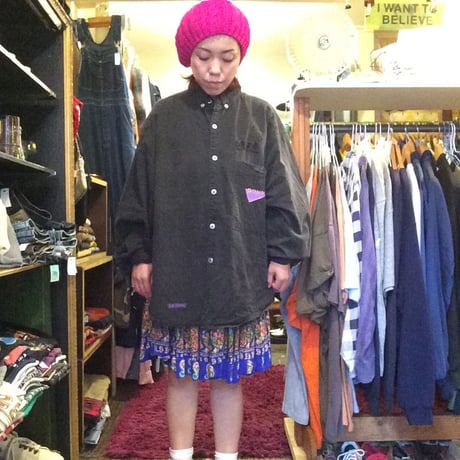 [USED] 80~90's Black  Cottonシャツ