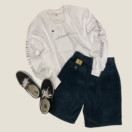 [USED] GREEN CORDUROY SHORTS♡