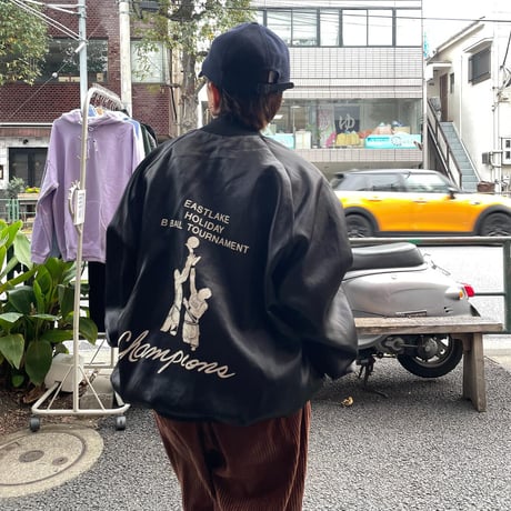 [USED] BASKET BALL 🏀 サテン スタジャン 🖤