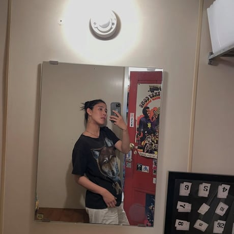 [USED]  両面 オオカミ🐺🔥 プリント Tee