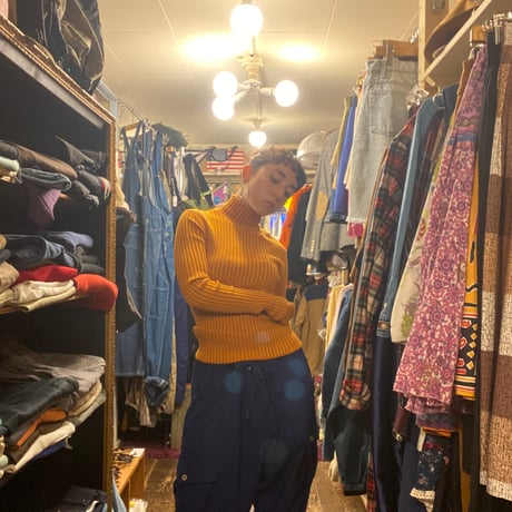 [USED] Orange turtle neck tops