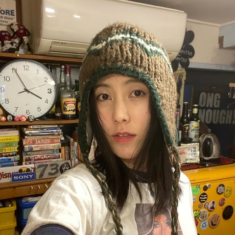 [USED] WOOL x フリース リバースブル　耳あてニット帽