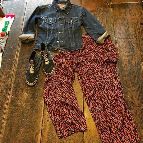 [USED]  ストレンジ柄 レーヨンPANTS