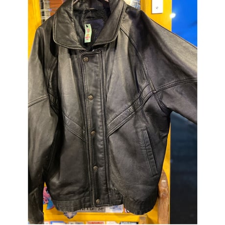 [USED] ブラックレザーデザインJKT