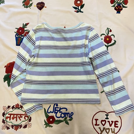 [USED] ボーダーちびロンTee♡BLUE