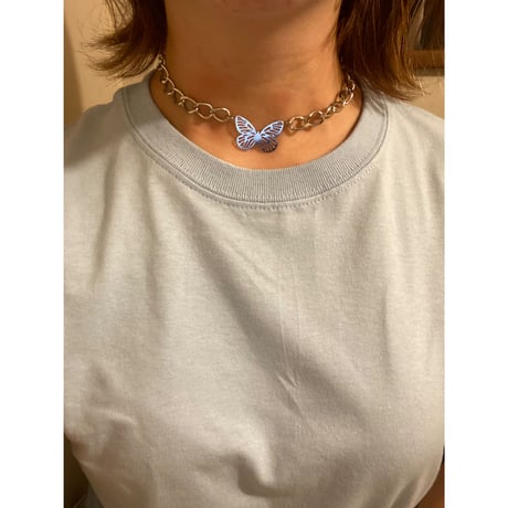 [ kozukix] NEW  BUTTERFLY  METAL NECKLACE