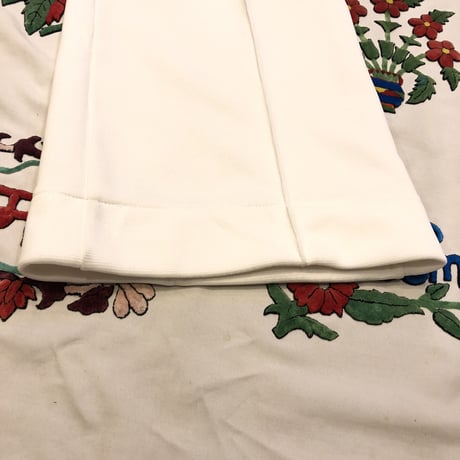 [USED] 70's WHITE  POLY PANTS♡