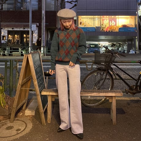 [USED] made in ITALY アーガイルKNIT！