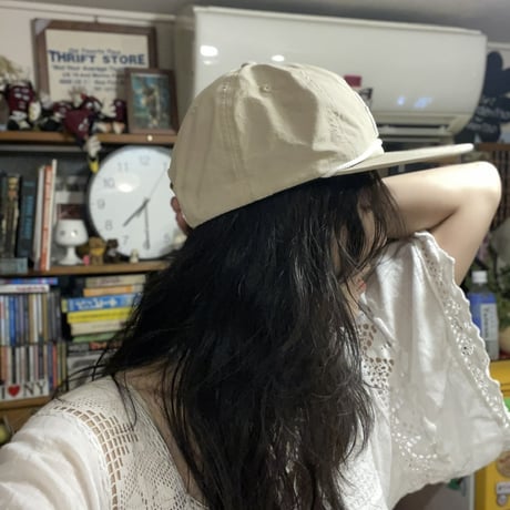 [USED] Malbon ぷっくり刺繍 BEIGE NYLON CAP🦙🤎