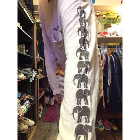 [USED] 70's WILD ANIMAL PARK 袖プリ ロンTee