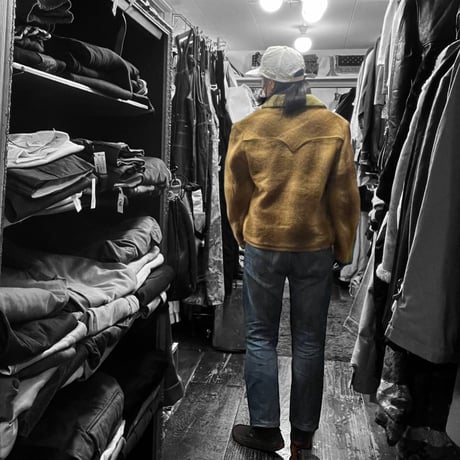 [USED] Vintage シャドーチェックのウールボアJKT