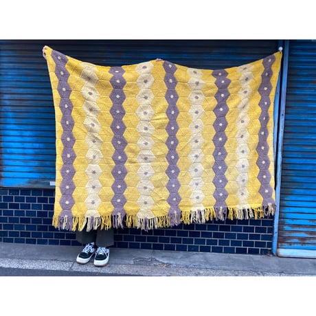 [USED]  vintage ニット ラグ 223×140cm