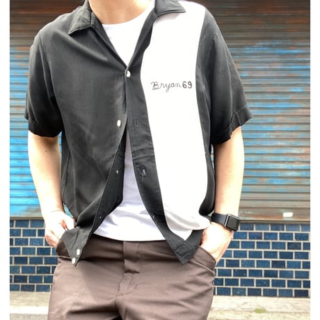 [USED] 60's vintage B/W  ボーリングシャツ