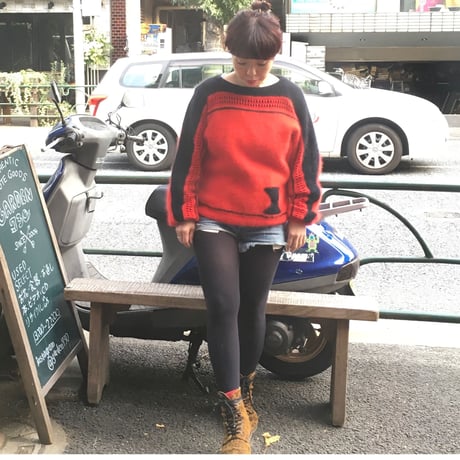 [USED] RED×BLACK モヘアニット