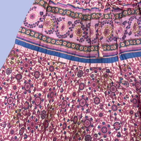 [USED] インド綿花柄スカート
