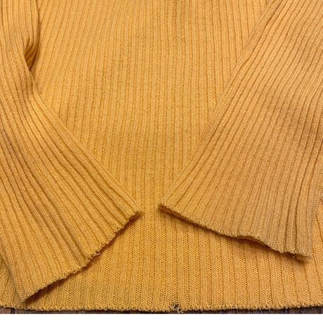 [USED] EURO vintage 黄色 リブニット