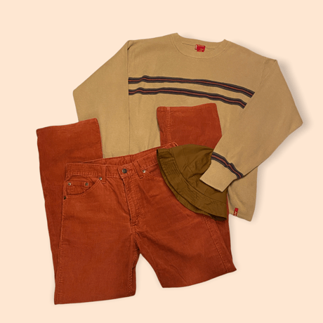[USED] Levi's ベージュ リブニット