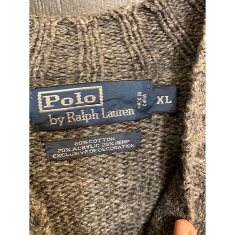 [USED] 'POLO byRALPH LAUREN' Vネックざっくりニット