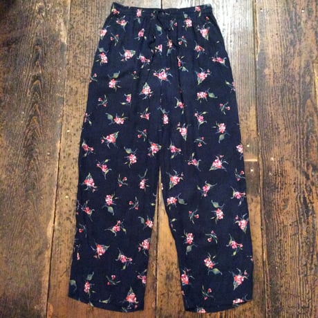 [USED] 花柄 レーヨンパンツ